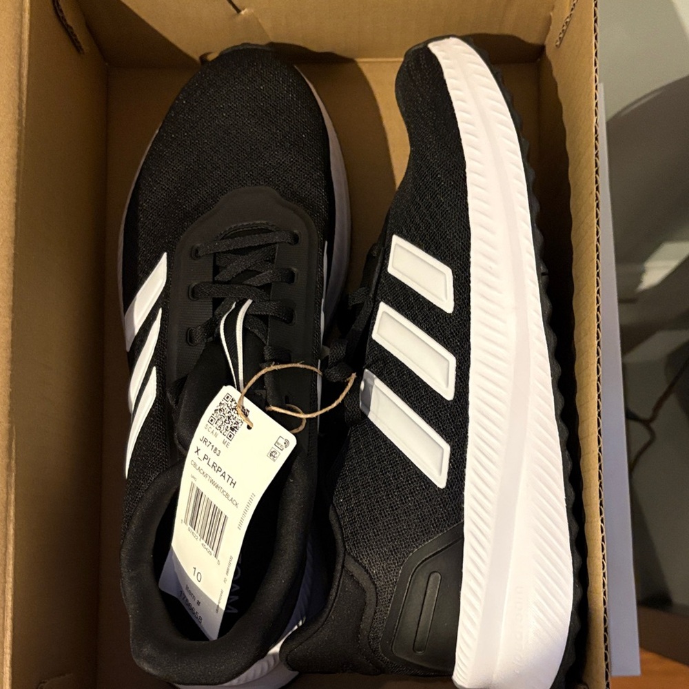Adidas Black and White Running Shoes